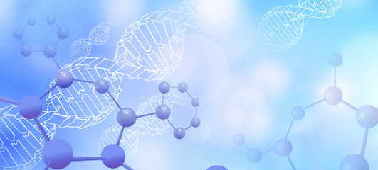 蓝色科技生物医疗分子banner高清素材.